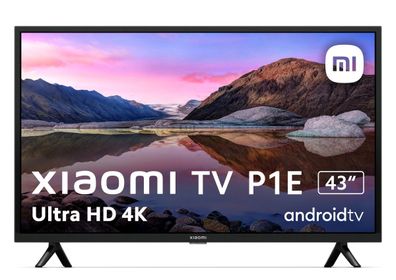 Xiaomi TV P1E 43" 109.2 cm (43") 4K Ultra HD Smart TV Wi-Fi Black