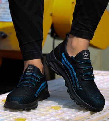 Arbeitsschuhe Leicht Stahlkappe Sicherheitsschuhe Herren Damen Sport Sneaker