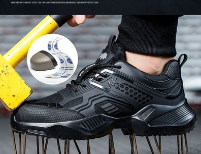 Neu Atmungsaktiv Sicherheitsschuhe Sportschuhe Sneaker Stahlkappe Herren Damen