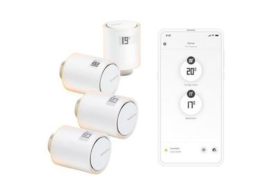 Netatmo 4er Pack WiFi-Thermostatventile, Fernsteuerung, Energiesparend