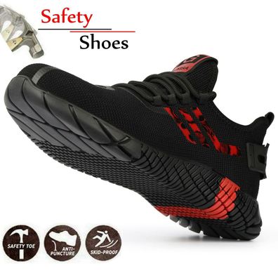 Arbeitsschuhe Stahlkappe Durchstichfest Sportliche Sicherheitsschuhe HerrenDamen