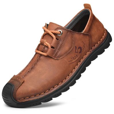 Herren Weiches Leder Freizeitschuhe Mode Fahrschuhe Flache Halbschuhe Mokassins