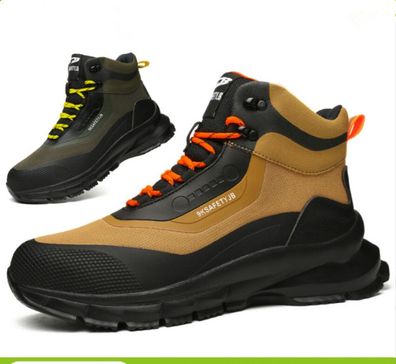 Herren Damen Arbeitsschuhe Atmungsaktiv Stahlkappe S3 Sneaker Sicherheitsschuhe