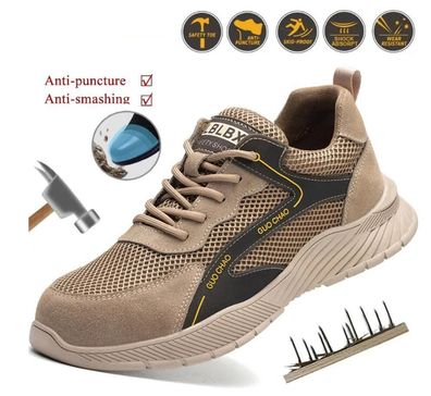 Herren Damen Sicherheitsschuhe Atmungsaktiv Stahlkappe Sportschuhe Arbeitsschuhe