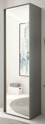 Garderobenschrank "Center" in Salbei und Barista Eiche Flurschrank mit Spiegel 60 x 2