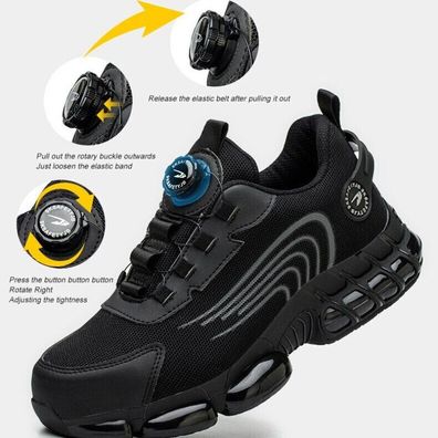 Herren Leicht Arbeitsschuhe Stahlkappe Sicherheitsschuhe S3 Sport Sneaker G36-46