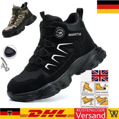 Herren Sicherheitsschuhe S3 Sport Sneaker Leichte Stahlkappe Arbeitsschuhe `
