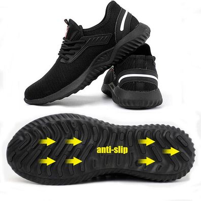 Herren/Damen Sicherheitsschuhe Stahlkappe Turnschuhe Sneaker Arbeitsschuhe 36-46