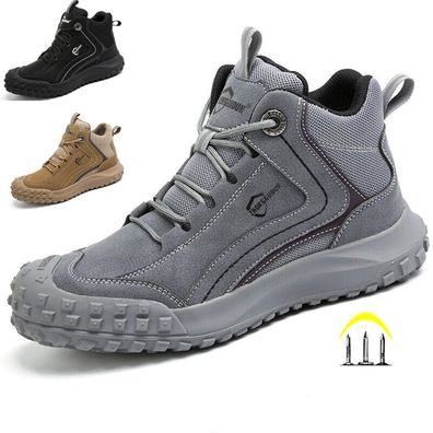 Herren Damen Arbeitsschuhe Atmungsaktiv Sicherheitsschuhe Stahlkappe S3 Sneaker