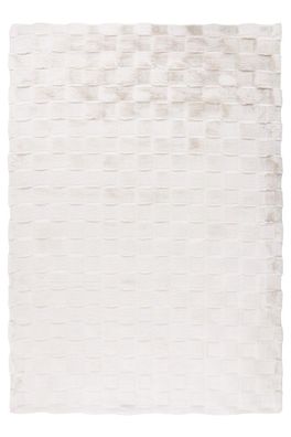 Teppich Höhe 18 mm weicher Kurzflorteppich rechteckig Elfenbein 4 Größen