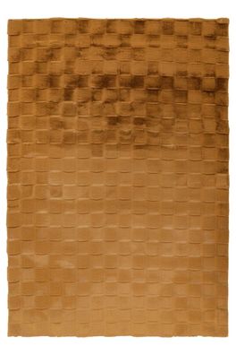 Teppich Höhe 18 mm weicher Kurzflorteppich rechteckig Gelb Wohnzimmer 4 Größen