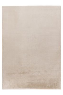 Teppich Höhe 21 mm weicher Kurzflorteppich rechteckig Creme Wohnzimmer 4 Größen