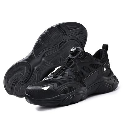 Drehknopf Herren Sicherheitsschuhe Stahlkappe Sneaker Atmungsaktiv Arbeitsschuhe