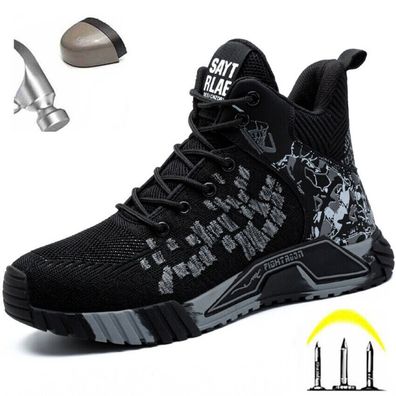 Herren Sicherheitsschuhe Leicht Arbeitsschuhe Hohe Top Arbeitsschutzstiefel