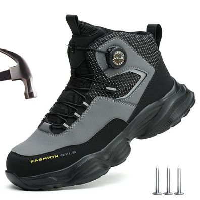 Leichte Herren High-Top Sicherheitsstiefel Stahlkappe Winter Arbeitschuhe G38-48