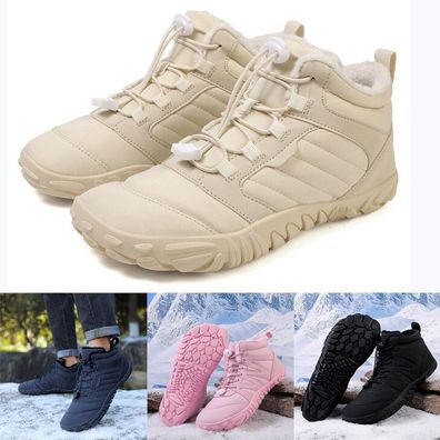 Winterschuhe Wasserdicht Barfubschuhe Winter Warme Trekking Schneestiefel Schuhe