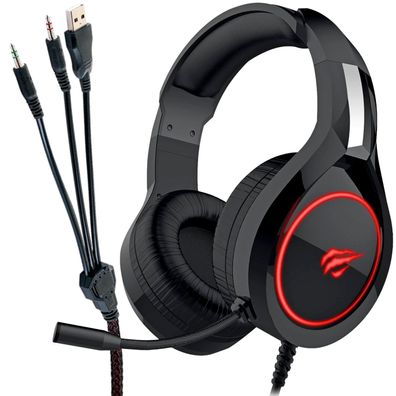 Schwaiger GH50 Gaming Over-Ear Headset Kopfhörer Mikrofon LED Stereo PC Notebook