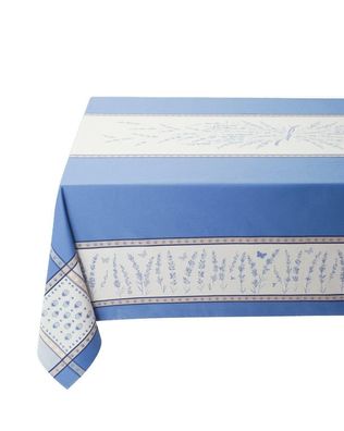 Tissus Toselli Tafeltuch Baumwolle Beschichtet Lavendel Blau Mediterran aus Frankreic