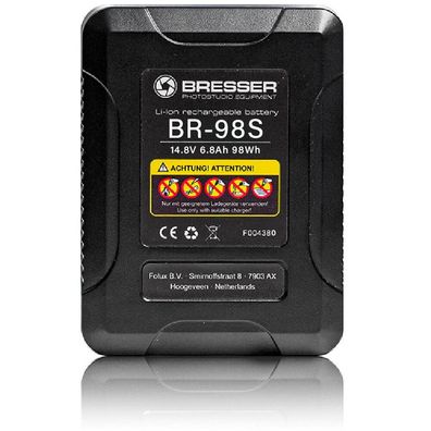 Bresser - F004380 - BR-98S 6800 mAh V-Lock Akku Kompakt - 98Wh, 14.8V