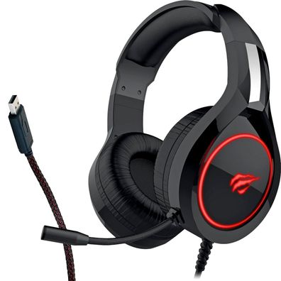 Schwaiger USB Gaming Over-Ear Headset Kopfhörer Mikrofon LED Stereo PC Notebook