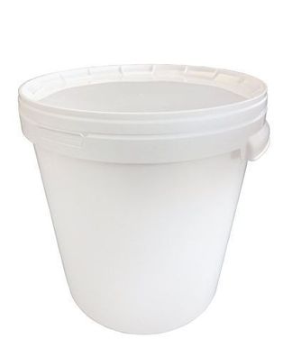 PP-Eimer 33000ml mit Deckel, rund, weiß, PZH-geprüft