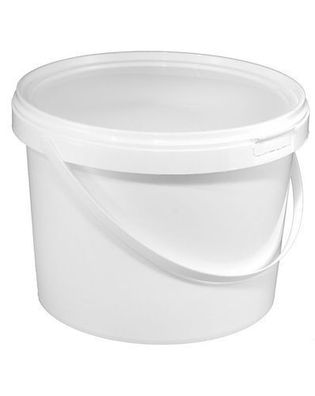 PP-Eimer 03000ml mit Deckel, rund, weiß, PZH-geprüft