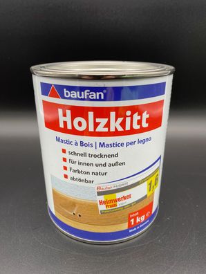 Baufan Holzkitt 1kg Spachtelmasse Holz Füllmasse Holz Reparatur Kitt