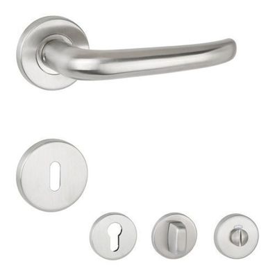 Hermat 1806/2073 Rosettengarnitur Klasse 4 Edelstahl matt Drückergarnitur