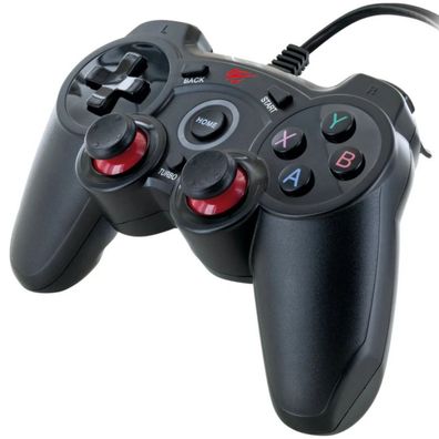 Schwaiger USB Gaming Controller Gamepad Pad 2x Vibration für PC PS3 Android TV