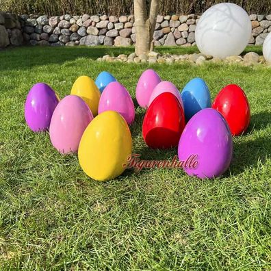 Osterhase Osterei Ostern Ei bunt farbig Figur groß Garten Gartenfigur 20cm draussen