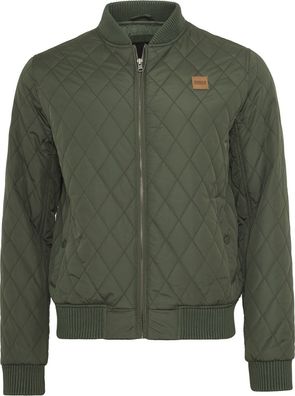 Urban Classics Kinder Jacke Boys Diamond Quilt Nylon Jacket Olive