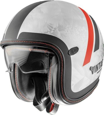 Premier Motorrad Jethelm Vintage Platinum Ed. DR D0 92 Red Sewing