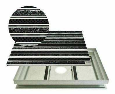 Schmutzfangwanne Aluprofil Rips Bürste rutschsicher langlebig UV-beständig