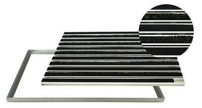 Eingangsmatte Aluprofil Rips Gummi rutschsicher UV-beständig robust langlebig