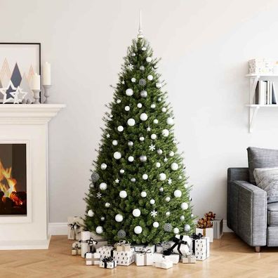 vidaXL 111-tlg. Weihnachtskugel-Set Weiß und Grau Polystyrol