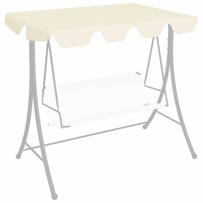 vidaXL Ersatzdach für Hollywoodschaukel Creme 188/168x145/110 cm