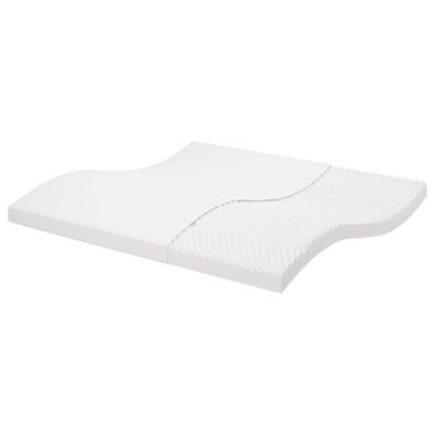 vidaXL Schaumstoffmatratze Weiß 200x200 cm 7-Zonen Härtegrad 20 ILD