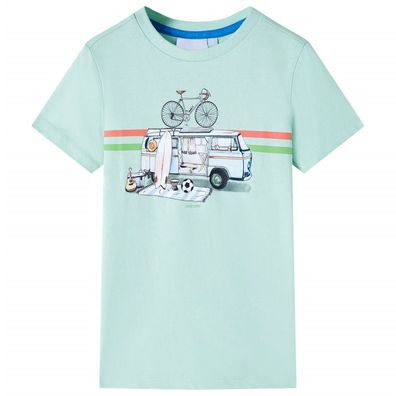 Kinder-T-Shirt Helles Minzgrün 140