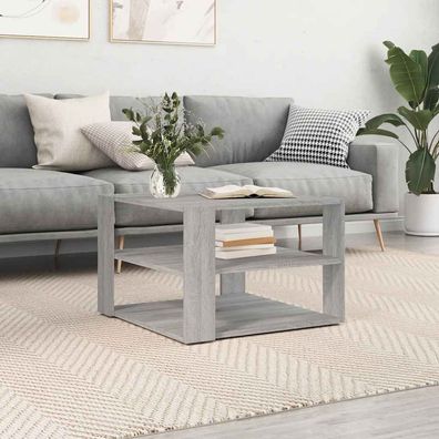 vidaXL Couchtisch Grau Sonoma 58x58x40 cm Holzwerkstoff