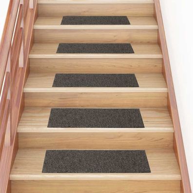 vidaXL Stufenmatten Selbstklebend 15 Stk. 76x20 cm Anthrazit Rechteckig