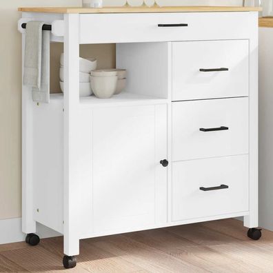 vidaXL Küchenwagen MONZA 84x40x88,5 cm Massivholz Kiefer