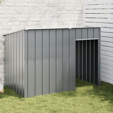vidaXL Hundehütte mit Dach Anthrazit 153x91x110 cm Verzinkter Stahl
