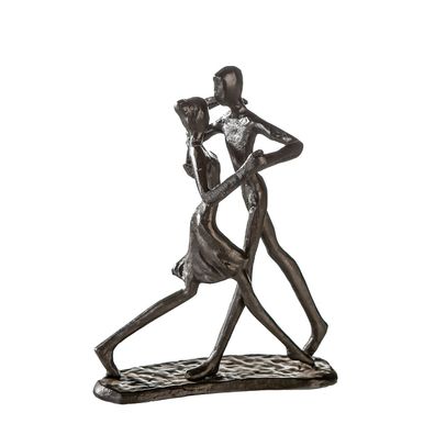 Gilde Skulptur, Paar, "Dancing", Eisen, braun, VE 1, L. 8 cm, B. 13 cm, H. 17 cm
