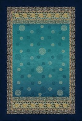 Bassetti PLAID Pallavicino BLU 100% Baumwolle Lizens/Zertifikat: EKO-TEX 155X220