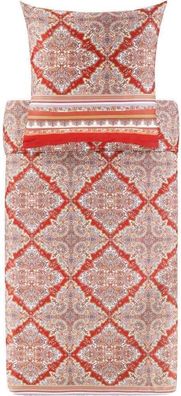 Bassetti Bettgarnitur Oplontis BEIGE 100% reiner Baumwollsatin Lizens/Zertifikat: