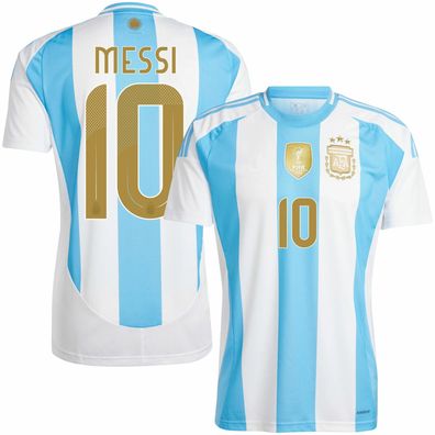 Argentinien Fußball Trikot 2024-2025 Heimtrikot Messi 10 Herren Gold