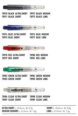 Unicorn Gripper 4 Elements Two Tone Shaft / 12 Satz / s/blue