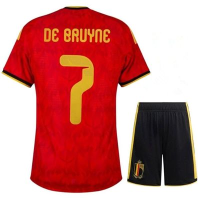 Belgien Fußball Trikot WM 2026 Heimtrikot Set für Kinder De Bruyne 7