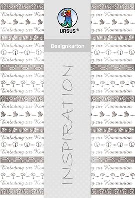 Designkarton Ursus Einladung Kommunion - silber * 60804602