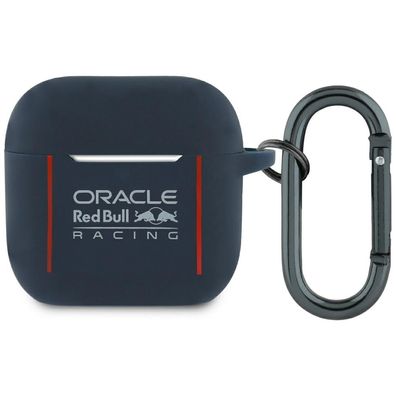 Hülle Case AirPods 4 ORACLE Red Bull Racing Silikon blau Logo Bullen